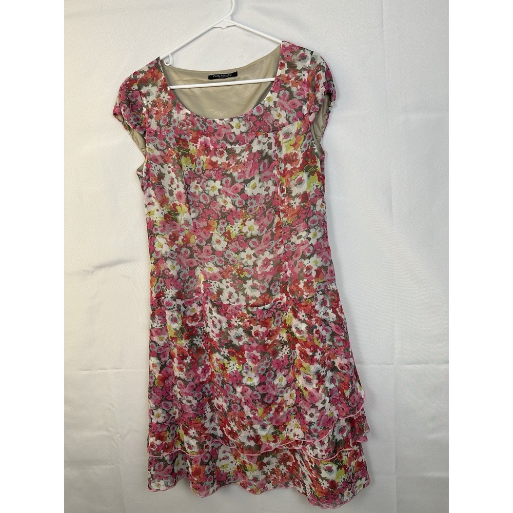 Betty Barclay Sleeveless Sheath Dress Women's Sz 12 Floral Pattern Print